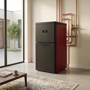 ZLGT3001A 27.5KW Caldaia Ecologica Intelligente per Riscaldamento Acqua, Stufa a Pellet Idro in Acciaio Nero - Product Image 1