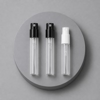Botol Semprot Parfum Mini Kosong dari Kaca, Dapat Diisi Ulang, Pompa Kabut Halus Hitam, Ukuran Perjalanan untuk Cologne Kosmetik Grosir