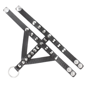 Bracelet en cuir gothique avec clous et pointes, réglable, tendance, vente en gros, support OEM, logo personnalisé, commande en gros - Product Image 5