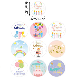 Etiquetas Adhesivas Personalizadas de Feliz Cumpleaños para Uso Promocional, Precio al por Mayor, Etiquetas Adhesivas para Brillo Labial en Vial, para Amigos y Niños - Product Image 6