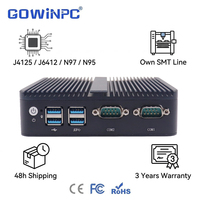 Mini PC Barebone J6412 N95 N97 J4125, Ordenador Industrial sin Ventilador, LAN Dual para VPN, Firewall, Router, 9-36V, 16GB SSD/HDD