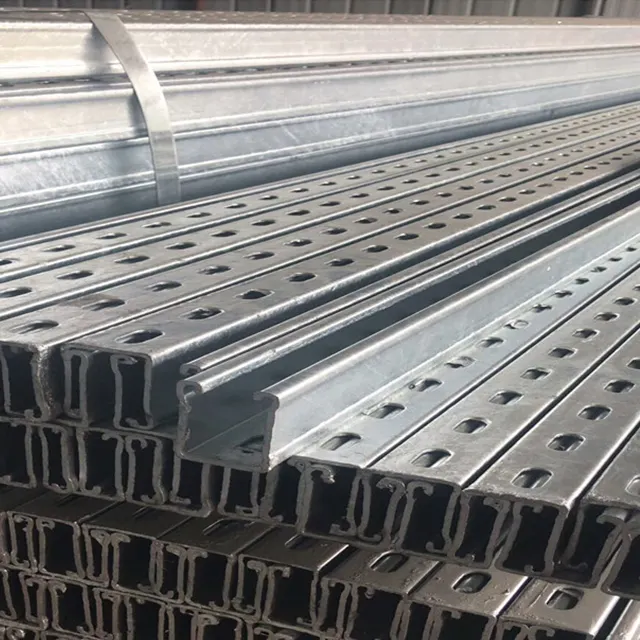 Hot Dip Galvanized Steel Slotted Strut Channel with CE  C Channel  Unistrut  Uni Strut Channel 