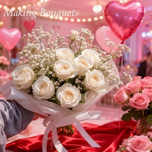 Classic <b>Artificial</b> Fabric Flower Baby's Breath for Wedding Graduation Dining Table & Restaurant Decor - Product Image 3