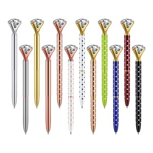 Bolígrafos de Punta Redonda con Cristal de Diamante Creativos y Novedosos, Personalizables, con Cuerpo de Metal y Ancho de Escritura de 1.0 mm, en Oferta - Product Image 1