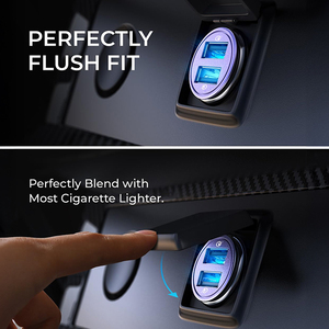 <span class=keywords><strong>Le</strong></span> <span class=keywords><strong>plus</strong></span> <span class=keywords><strong>petit</strong></span> métal 4.8A double port chargeur de voiture Mini Flush Fit adaptateur allume-cigare pour iPhone 16 Pro <span class=keywords><strong>Samsung</strong></span> S25 Ultra - Product Image 4