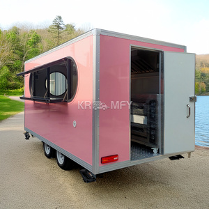 Remorque de camion de restauration mobile en fibre de verre - Prix abordable, chariot remorquable entièrement équipé pour la vente de hot-dogs, glaces, bonbons et restauration rapide en rue - Product Image 4