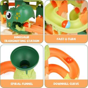 Çocuk mermer <span class=keywords><strong>Run</strong></span> yapı taşları <span class=keywords><strong>Dino</strong></span> oyuncak Montessori öğrenme kök tuğla labirent bulmaca seti yarış pisti mermerler labirent oyunu oyuncak seti - Product Image 4