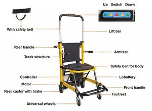 <span class=keywords><strong>Chaise</strong></span> monte-escalier électrique en aluminium pour personnes handicapées, fauteuil d'évacuation, fauteuil monte-escalier électrique, fauteuil roulant, vente en gros d'usine, OEM - Product Image 2