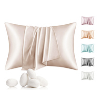 Taie d'oreiller en soie personnalisée 19 Momme, taille Queen, certifiée Oeko-Tex Standard 100, pour la maison et la chambre