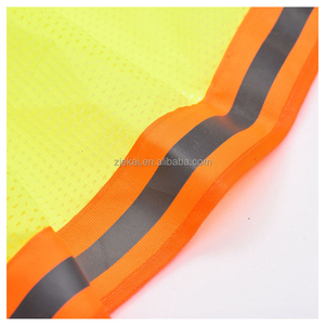 Casque de sécurité respirant en maille et polyester <span class=keywords><strong>Ekai</strong></span> EK-SH01 à haute visibilité avec pare-soleil en jaune/orange fluorescent – Vente en gros usine - Product Image 5
