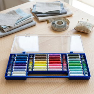 AA0015 <b>Sewing</b> kit | Portable <b>Sewing</b> Thread <b>Set</b> With 40 Colors For Machine <b>Sewing</b> Plastic Case Organized Storage Box - Product Image 1