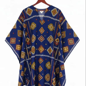 Vestido de Baño Boho Personalizado de Lino Crochet Transpirable con Malla Transparente y Bordado - Product Image 1