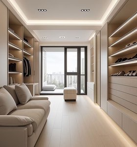 Personnellement conçu Walk in <span class=keywords><strong>Vestiaire</strong></span> Grande Capacité Armoire Lumière De Luxe Personnalisé <span class=keywords><strong>Vestiaire</strong></span> Meubles - Product Image 6
