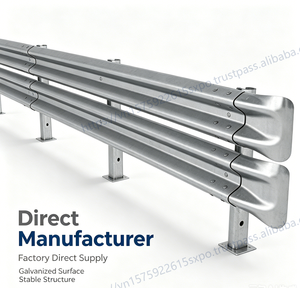 Barrera de Seguridad para Puentes de Doble Onda Galvanizada en Caliente, Clasificación H2W3, Poste en Forma de H, Estándar de Exportación, Poste en Z, Barrera con Rodillos, Aprobado Q345 - Product Image 3