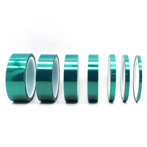 <span class=keywords><strong>Film</strong></span> PET <span class=keywords><strong>Mara</strong></span> de couleur verte avec colle acrylique auto-adhésive, ruban adhésif électrique en polyester Mylar pour isolation de transformateur à rayures 5S - Product Image 2