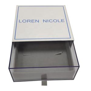 Boîtes d'emballage de tiroir en acrylique à manches en carton rigide personnalisées pour bijoux avec logo - Product Image 6
