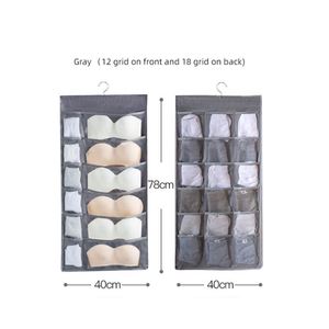 Nouvel Organisateur Mural en Tissu Rose à 16 Compartiments pour Chaussettes, Soutiens-gorge et Sous-vêtements – Sac de Rangement Double Face pour Dortoir - Product Image 4