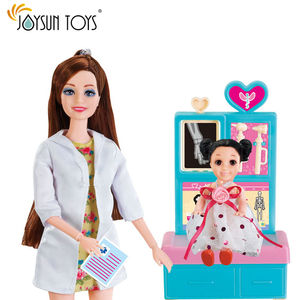 Poupée habillée d'<span class=keywords><strong>un</strong></span> blouson blanc avec stéthoscope, table d'examen et accessoires, poupée <span class=keywords><strong>médecin</strong></span> - Product Image 4