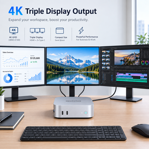Mini PC OEM Intel N100 con 12 GB de RAM LPDDR5, 128 GB de SSD, LAN Dual, Tipo-C Dual, 4K UHD, Computadora Pequeña, Suministro al por Mayor OEM ODM, <span class=keywords><strong>Windows</strong></span> <span class=keywords><strong>11</strong></span> <span class=keywords><strong>Pro</strong></span> - Product Image 3
