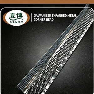 Perfil de esquina de malla expandida de acero galvanizado para revoco, protector de esquinas internas y externas de pared - Product Image 1