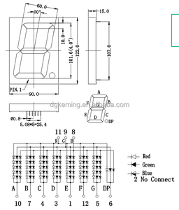 Màn Hình Led Rgb 7 Đoạn Kích Thước Lớn 4 Inch Một Chữ Số 100Mm Ba Màu Đỏ Xanh Lá Xanh Dương - Product Image 3