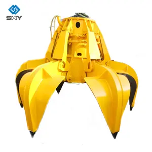 Safety Rope Grabs Mechanical Double Wired Orange Peel Grab Crane