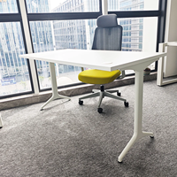 Meubles de bureau modernes en métal pour usage commercial, table pliable, bureau d'ordinateur exécutif, vente en gros, installation simple et peu coûteuse