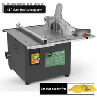 Scie à table sans poussière haute puissance pour le travail du bois, mini-machine de découpe multifonctionnelle