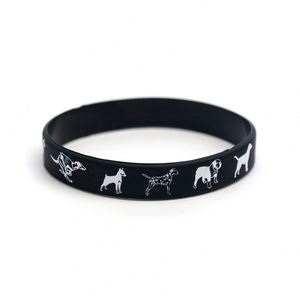 Bracelet en silicone à motif chien, cadeau pour animaux de compagnie, personnalisable avec logo et vos coordonnées - Product Image 3