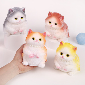 Jouets anti-stress TPR faits main, adorables jouets chaton unisexes pour la réduction de l'anxiété, jouets à presser pour enfants - Product Image 1