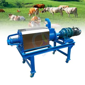 Free Big Sand Dry Cow Cattle Animal Manure Dispose Screw Extrusion Poultry Solid-Liquid Separator