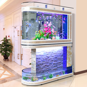 定制亚克力大玻璃鱼缸 120L 环保型客厅装饰静音水泵办公室桌面配件 - Product Image 2