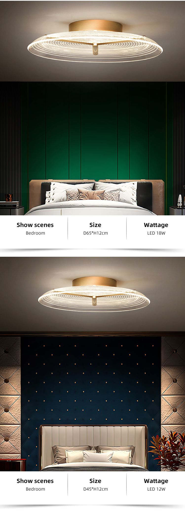 Modern Nordic Popular Indoor Decorative Living Room Bedroom Luxury Acrylic Modern Led Ceiling Light