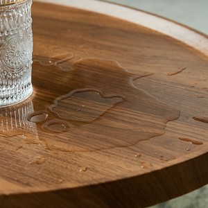 Nordic Style Walnut <b>Coffee</b> <b>Table</b> Set Nesting Oval Shape Dark Walnut Color <b>For</b> Living Room Home Use - Product Image 4