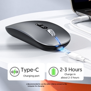 Nuevo ratón inalámbrico BT de tres modos con pantalla de alimentación Conexión USB tipo C Un botón para volver al ratón silencioso de escritorio - Product Image 3