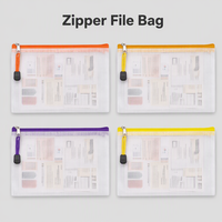 Sacs de rangement transparents multi-tailles en direct d'usine, pochettes à fermeture éclair personnalisées en plastique, dossiers en PVC, sacs en filet pour documents