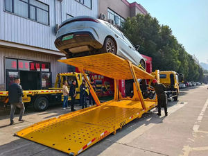 Nouvelle remorque à <span class=keywords><strong>plateau</strong></span> plat à deux niveaux entièrement équipée, manuelle, diesel, JAC, avec bras de remorquage arrière, camion de remorquage, dépanneuse, transporteur de voitures - Product Image 6