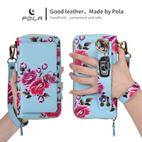 Casing dompet kulit PU multifungsi, sarung HP pola bunga meriah untuk Samsung S22 S23 Note20 Ultra magnetik dapat dilepas
