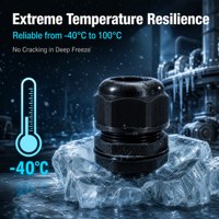 Presse-étoupe en nylon PA66 étanche IP68 M40x1.5 avec décompression de câble pour câblage industriel HXYS