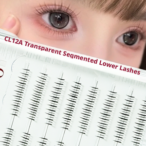 Pestañas Inferiores en Grupo con Banda Transparente, Pestañas Postizas Estilo <span class=keywords><strong>Manga</strong></span>, Pestañas Inferiores en Grupo con Logotipo Personalizado, Hechas a Mano - Product Image 3