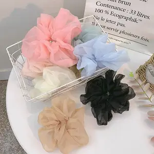New Fashion Over Large Organza Big Hair Scrunchies Girls Elastic Hair Bands For Women Accessories