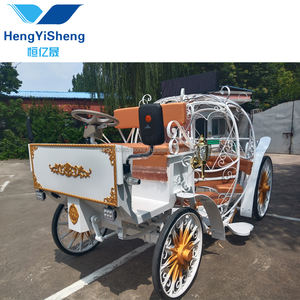 Chariot de cendrillon blanc classique chariot de cheval royal pour mariage noël CE approuvé sièges en cuir de frein à disque hydraulique 1-6 - Product Image 6