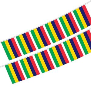 Vente en gros de guirlandes de drapeaux de l'île <span class=keywords><strong>Maurice</strong></span> avec taille et motif personnalisés pour la décoration - Product Image 1