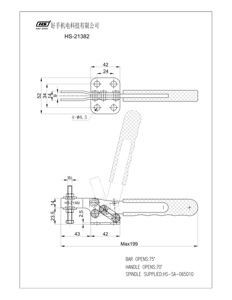 Abrazadera de palanca horizontal, herramientas manuales para accesorios de soldadura, abrazadera de Haoshou - Product Image 4