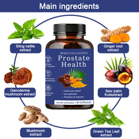 Complément Herbal Best-seller pour la Prostate : Extrait de Palmier Nain et Curcuma, Soutien Urinaire, Santé Masculine, Végétalien, Faible en Gras, 90 Capsules