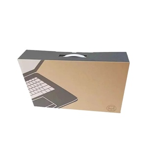 Bán buôn tùy chỉnh giấy sóng Hộp Máy Tính UV lợi thế với lá dập nổi Giao thông vận tải máy tính xách tay vận chuyển bao bì - Product Image 1