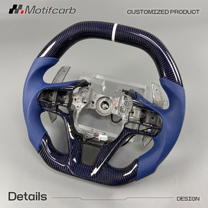 Volante de Fibra de Carbono con Diseño Azul Personalizado para Lexus LC 500 500h Coupé 2016-2026, con Palancas de Cambio - Product Image 3