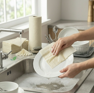 Paños <span class=keywords><strong>de</strong></span> Limpieza Desechables Reutilizables para Cocina OEM, 60 Hojas, Absorbentes, para Limpiar Aceite, Paños Lavables sin Pelusa para Lavar Platos - Product Image 5