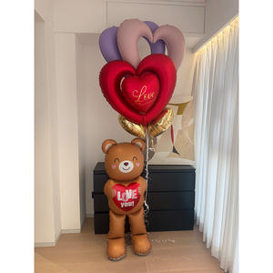 Globo de Aluminio con Forma de Oso de Peluche para el Día de San Valentín, Globo de Oso Marrón de Dibujos Animados, Decoración para Bodas, Propuesta de <span class=keywords><strong>Matrimonio</strong></span>, Artículos para Fiestas - Product Image 6