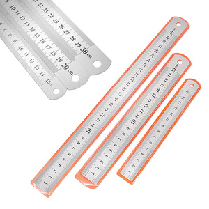 Regla recta de acero inoxidable de 30 cm de doble cara para la fabricación de joyas y mediciones precisas - Product Image 1